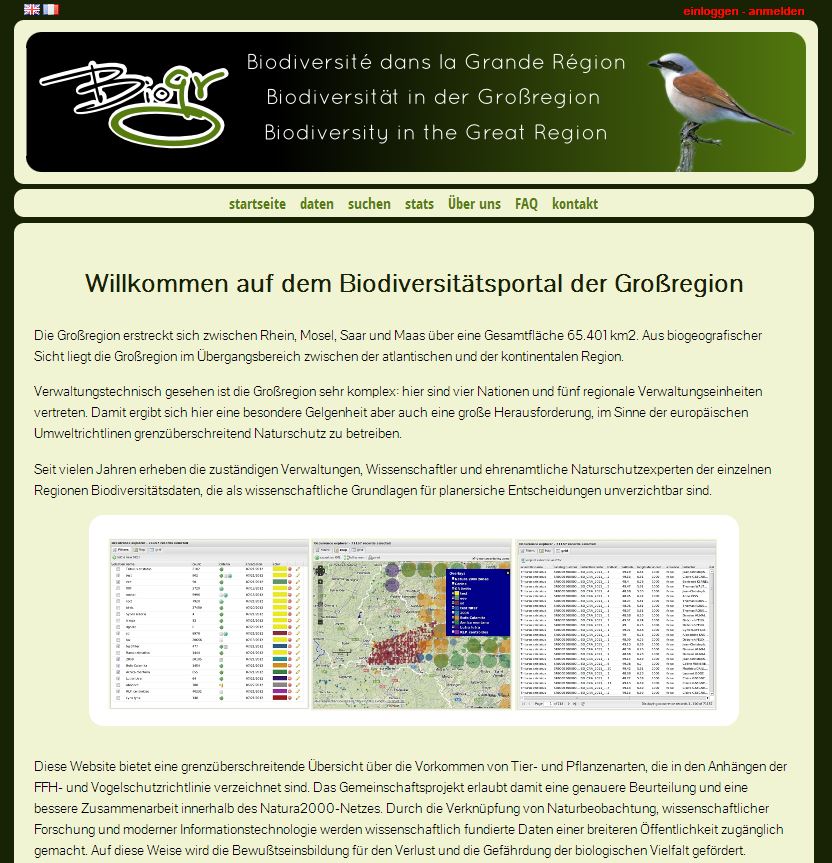 Screenshot zum Portal Bio-GR.eu